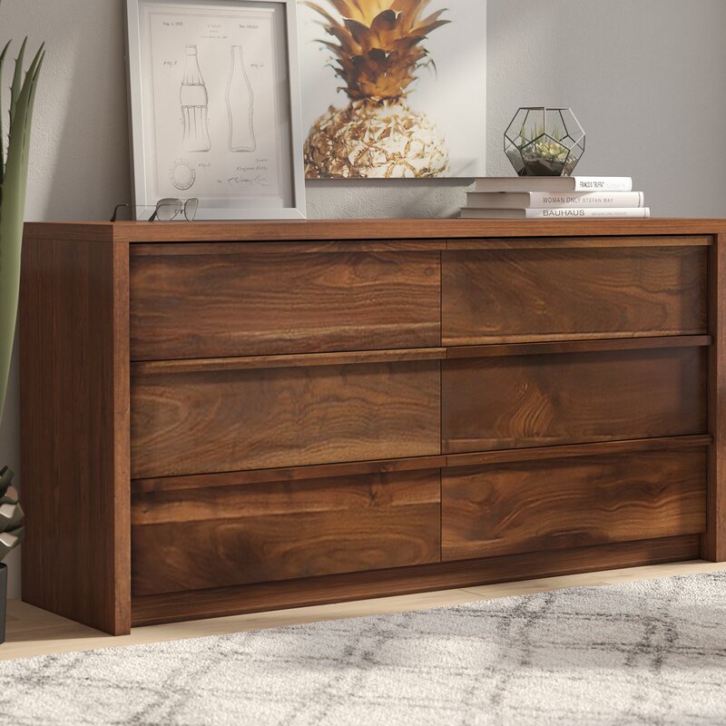 Mercury Row Posner 6 Drawer Double Dresser & Reviews Wayfair